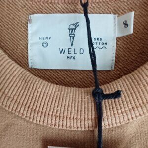 Hemp organic cotton Weld mfg. sweatshirt sz S